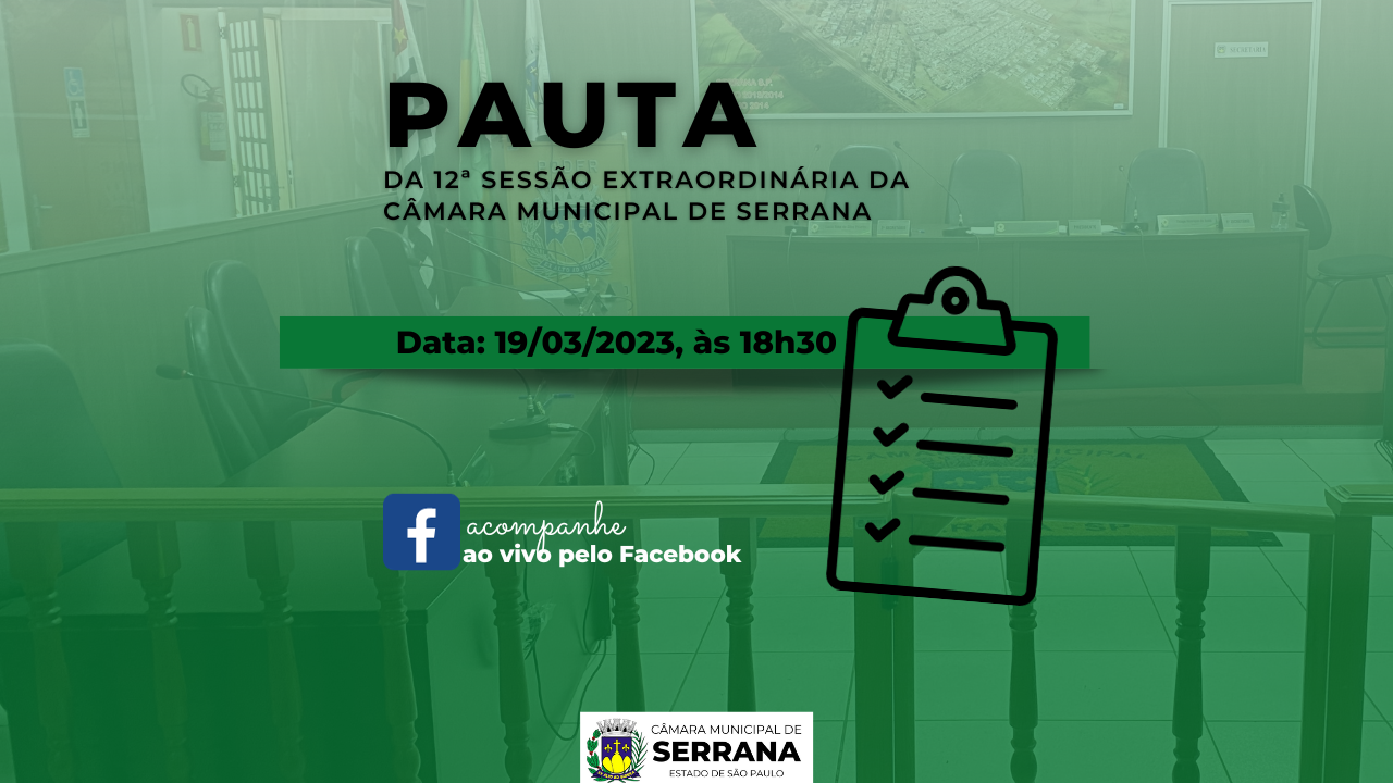 12ª Sessão Extraordinária - 19/09/2023 às 18h30