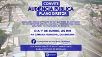 Audiência Pública sobre o Plano Diretor 1/6/2023 às 19h