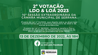 10ª Sessão Extraordinária de 2022 - 13/12/2022, às 18h