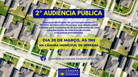 2ª Audiência Pública sobre Parcelamento do Solo - 20/03 às 19h