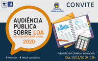 Convite para Audiência Pública da LOA 2020