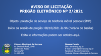 Aviso de Licitação (Pregão Eletrônico nº 2/2021)