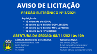 Aviso de Licitação (Pregão Eletrônico nº 3/2021)