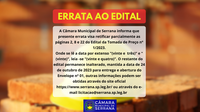 ERRATA AO EDITAL - TOMADA DE PREÇOS Nº 1/2023