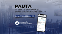 Pauta da 12ª Sessão Ordinária